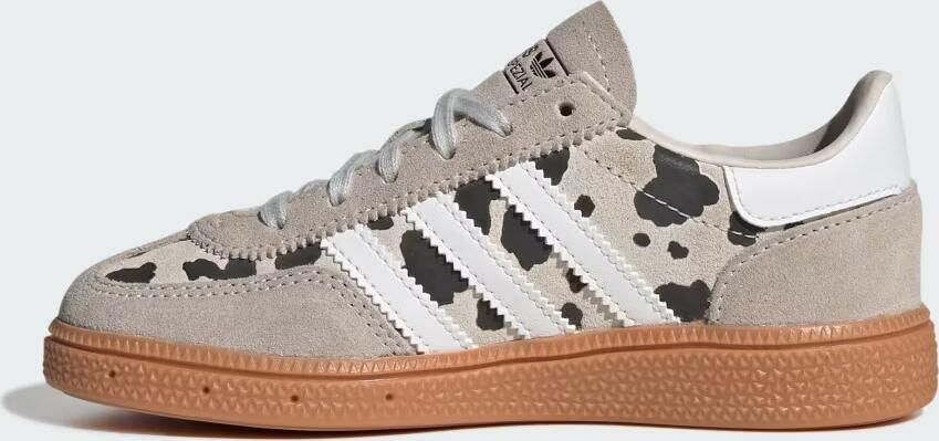 Adidas Originals Handbal Spezial suède sneakers met koeienprint grijs wit - Foto 9