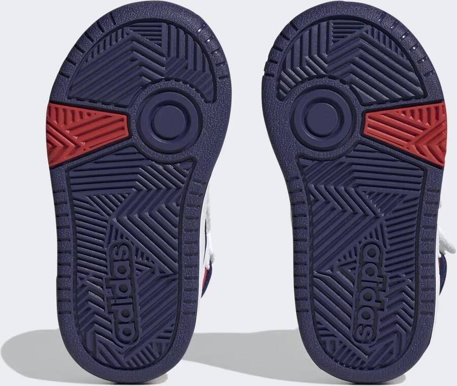 Adidas Sportswear Hoop Mid sneakers wit blauw rood Imitatieleer 22 - Foto 6