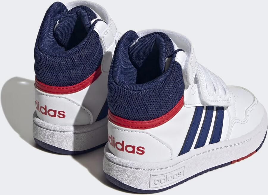 Adidas Sportswear Hoop Mid sneakers wit blauw rood Imitatieleer 22 - Foto 7