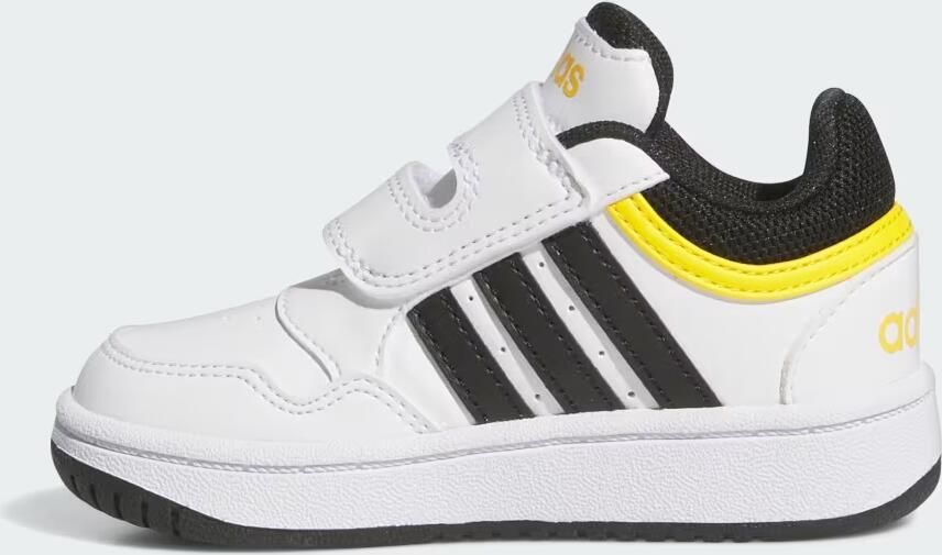 Adidas Sportswear Hoops 3.0 sneakers wit zwart geel Imitatieleer 23 - Foto 4