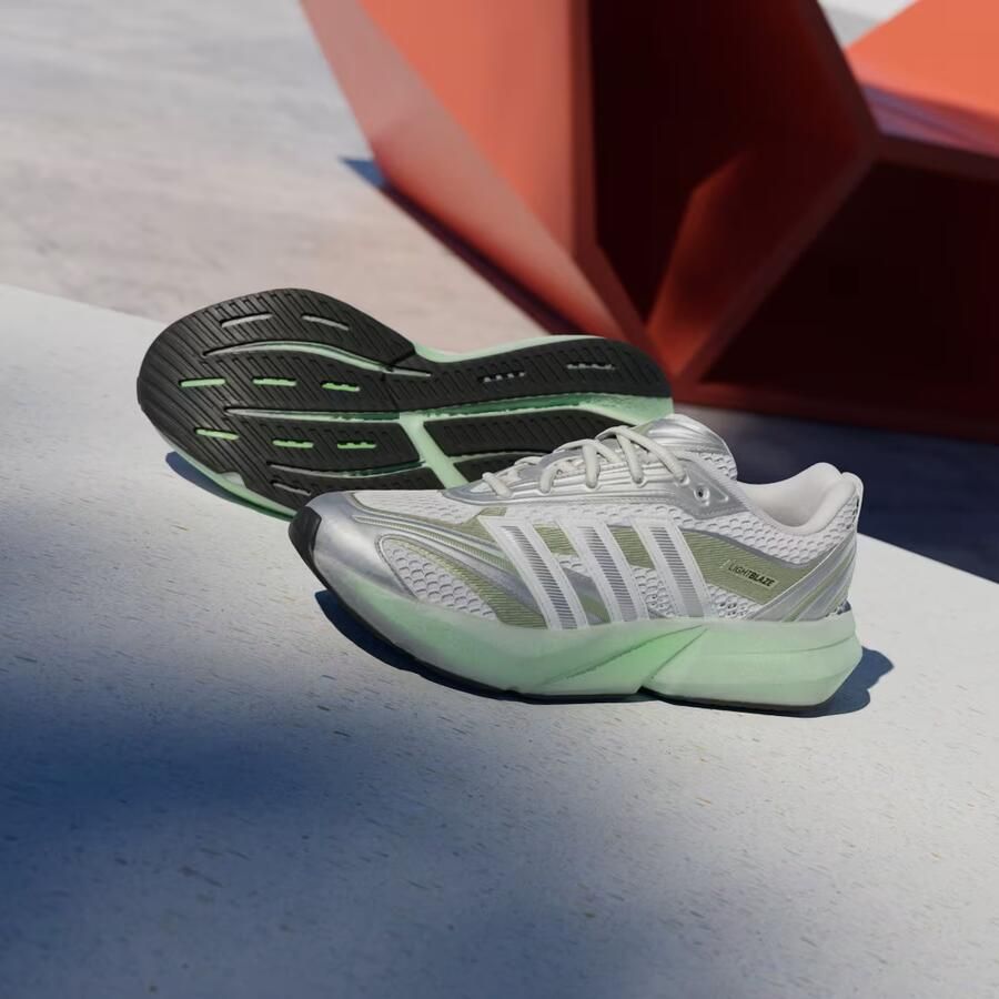 Adidas Sportswear Lightblaze Glow sneakers wit zilvermetallic limegroen - Foto 8