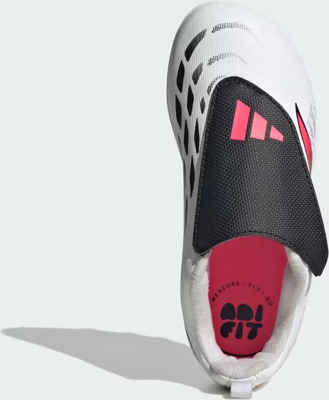 Adidas Predator Club FT Velcro Gras Kunstgras Voetbalschoenen (MG) Kleuters Wit Zwart Roze - Foto 4