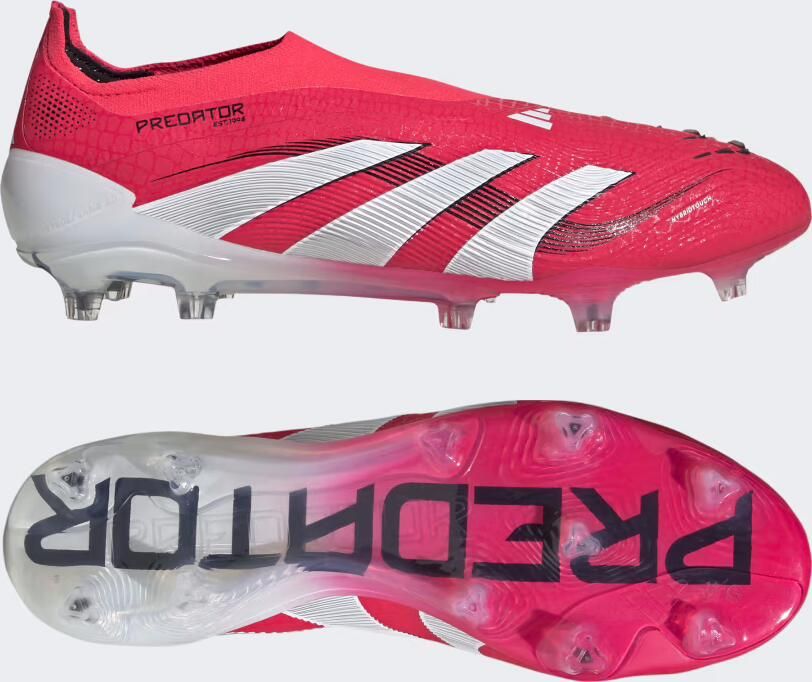 Adidas Predator Elite Veterloze Gras Voetbalschoenen (FG) Rood Wit Zwart