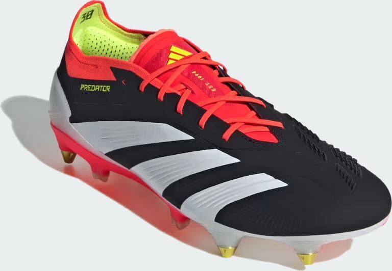Adidas Predator Elite IJzeren-Nop Voetbalschoenen (SG) Zwart Wit Felrood - Foto 2