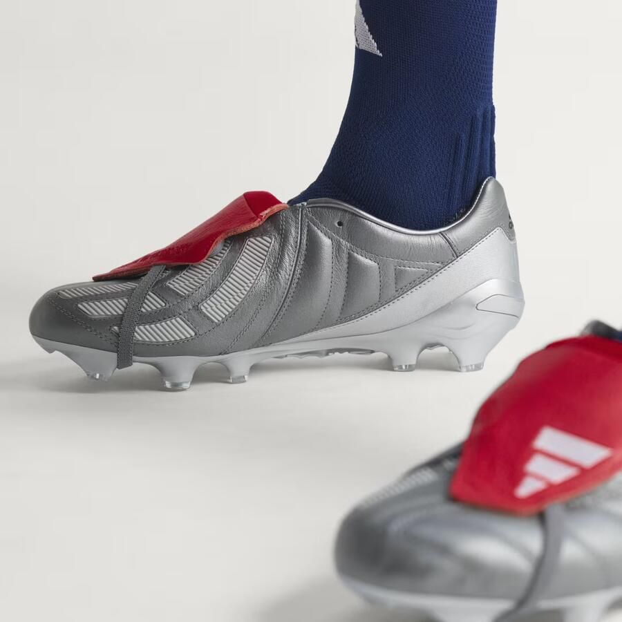 Adidas Predator Gunmetal Mania Elite FT Gras Voetbalschoenen (FG) Grijs Rood Zilver Wit - Foto 6
