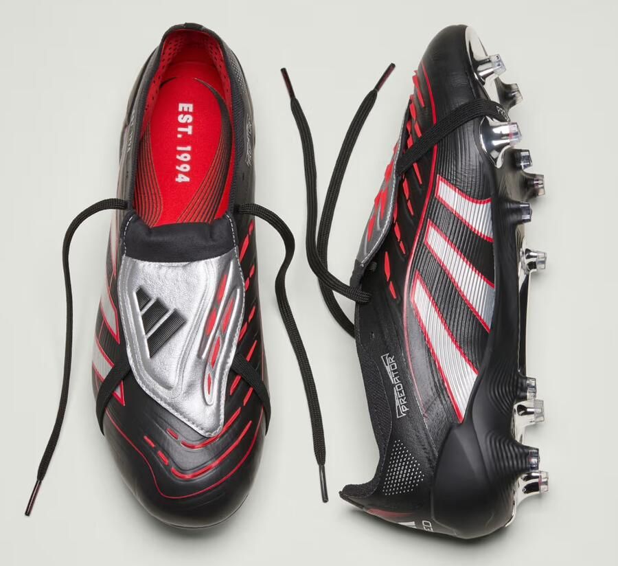 Adidas Predator Elite FT Limited Edition Gras Voetbalschoenen (FG) Zwart Zilver Rood - Foto 5