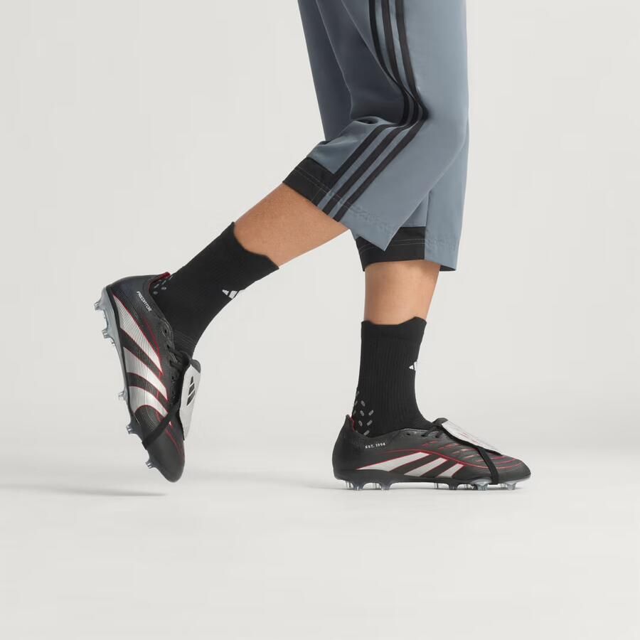 Adidas Perfor ce Predator Obsidian Strike Fold-Over Tongue Firm Ground Multi Ground Voetbalschoenen Unisex Zwart - Foto 2