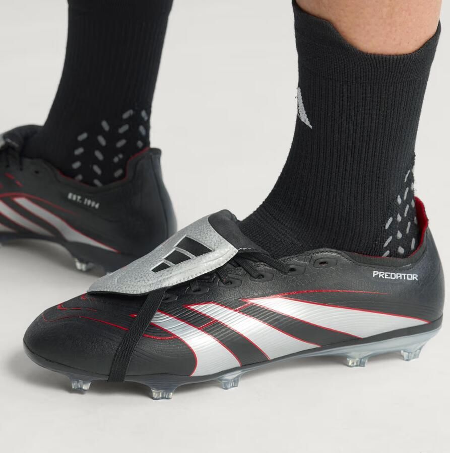 Adidas Perfor ce Predator Obsidian Strike Fold-Over Tongue Firm Ground Multi Ground Voetbalschoenen Unisex Zwart - Foto 3