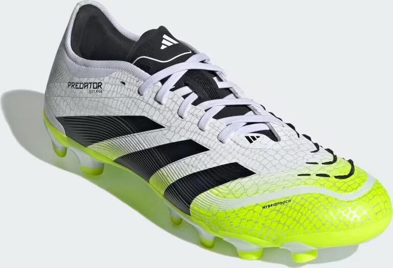Adidas Predator Pro Gras Kunstgras Voetbalschoenen (MG) Wit Zwart Neongeel - Foto 4