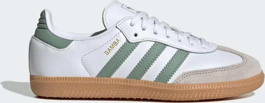 Adidas Originals Samba OG Junior Cloud White Silver Green Gum Cloud White Silver Green Gum - Foto 5