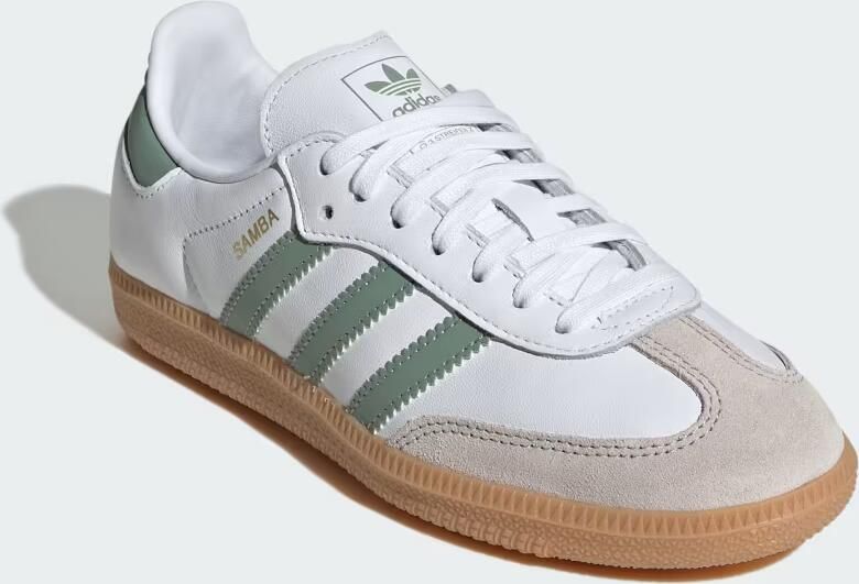 Adidas Originals Samba OG Junior Cloud White Silver Green Gum Cloud White Silver Green Gum - Foto 8