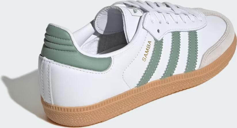 Adidas Originals Samba OG Junior Cloud White Silver Green Gum Cloud White Silver Green Gum - Foto 9
