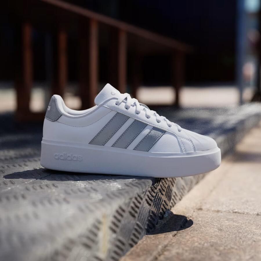 Adidas Dames STREETTALK BOLD Sneaker Dames Plateau Schoenen KJ3857 wit zilver - Foto 5