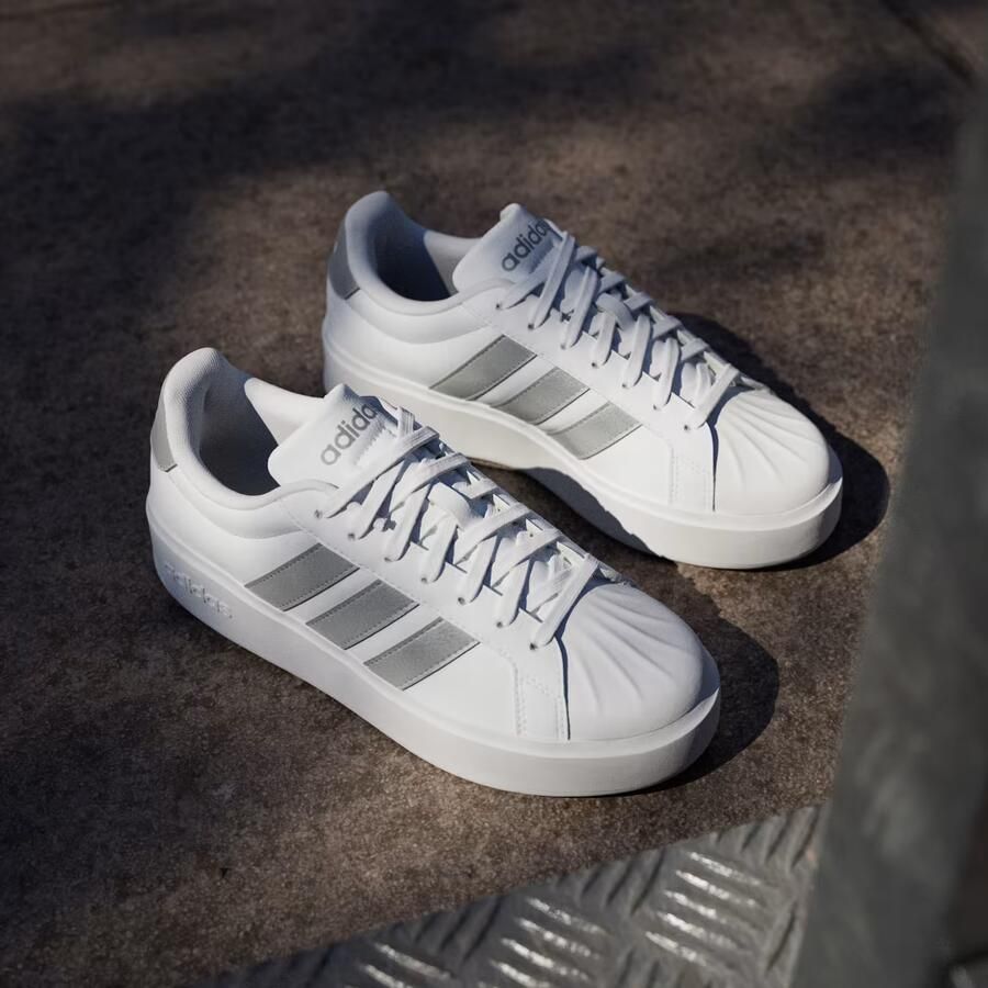Adidas Dames STREETTALK BOLD Sneaker Dames Plateau Schoenen KJ3857 wit zilver - Foto 7