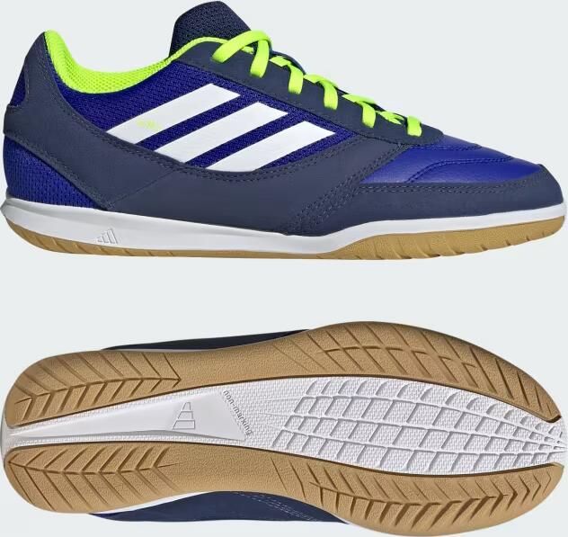 Adidas Top Sala Competition II Zaalvoetbalschoenen (IN) Kids Blauw Donkerblauw Wit Neongeel - Foto 2