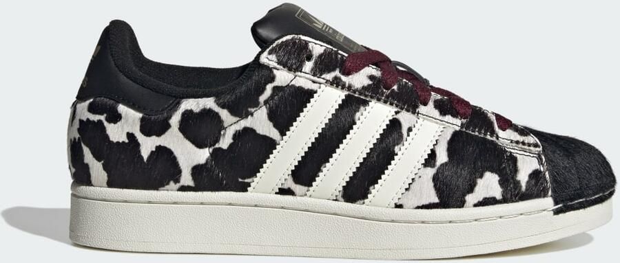 Adidas Lage Sneakers Superstar "Core Black Off White Maroon" - Foto 2