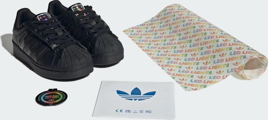 Adidas Originals Superstar LED Lights Comfort Closure Elastic Lace (PS) Unisex Lifestyle zwart Schoenen - Foto 2