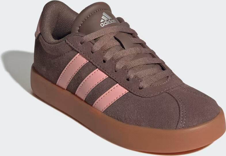 Adidas Sportswear VL Court leren sneakers bruin lichtroze - Foto 10