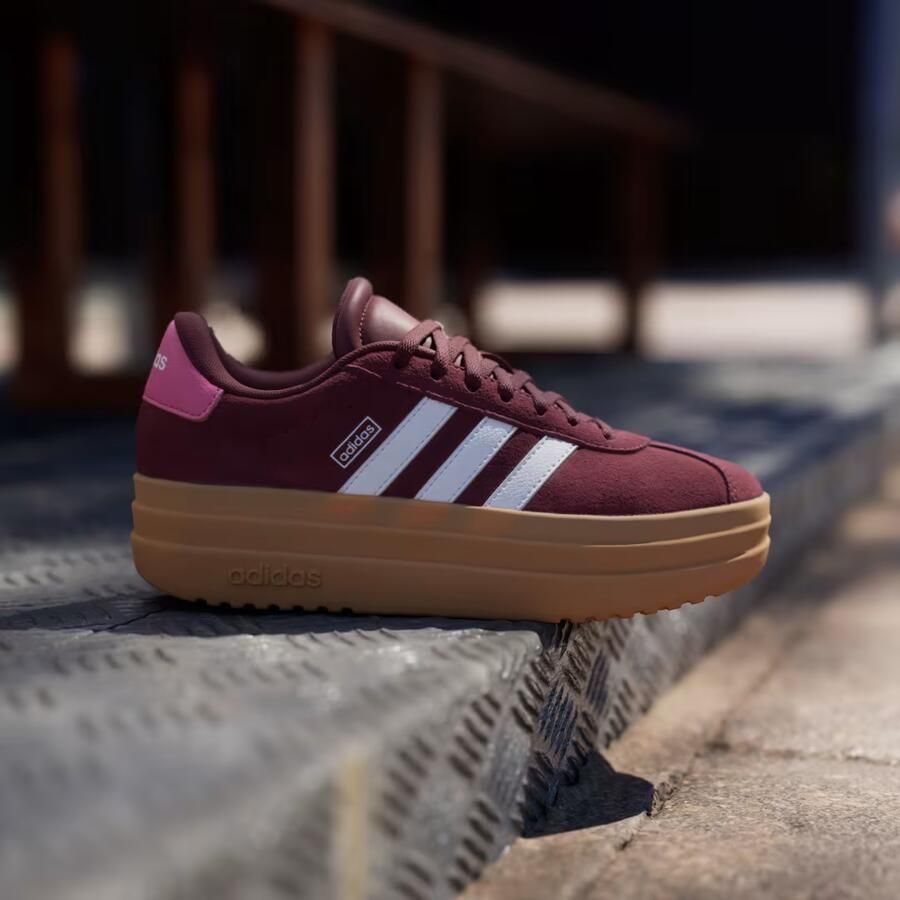 Adidas Sportswear VL Court Bold suède sneakers donkerrood wit Suede 37 1 3 - Foto 8