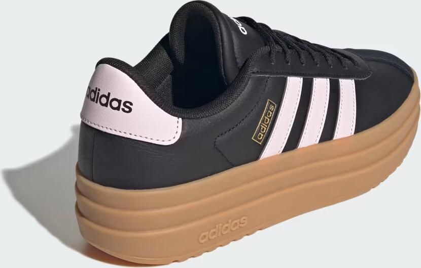 Adidas Sportswear VL Court Bold leren suède sneakers met plateauzool zwart lichtroze - Foto 11
