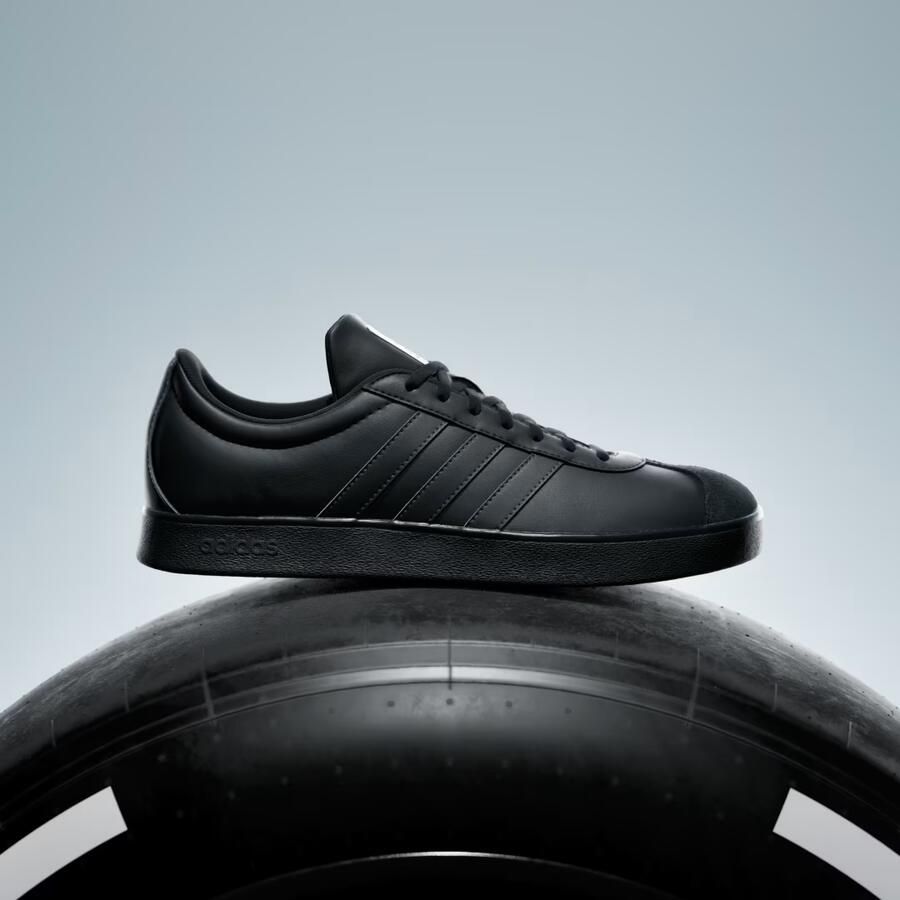 Adidas VL Court Sneakers Zwart 2 3 Leer - Foto 3