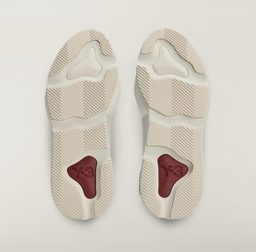 Y-3 Grijze Leren Sneakers met Gevormde Zool - Foto 8