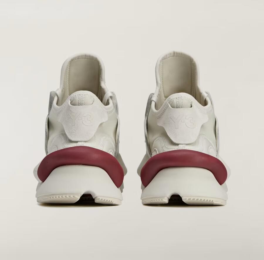 Y-3 Grijze Leren Sneakers met Gevormde Zool - Foto 10