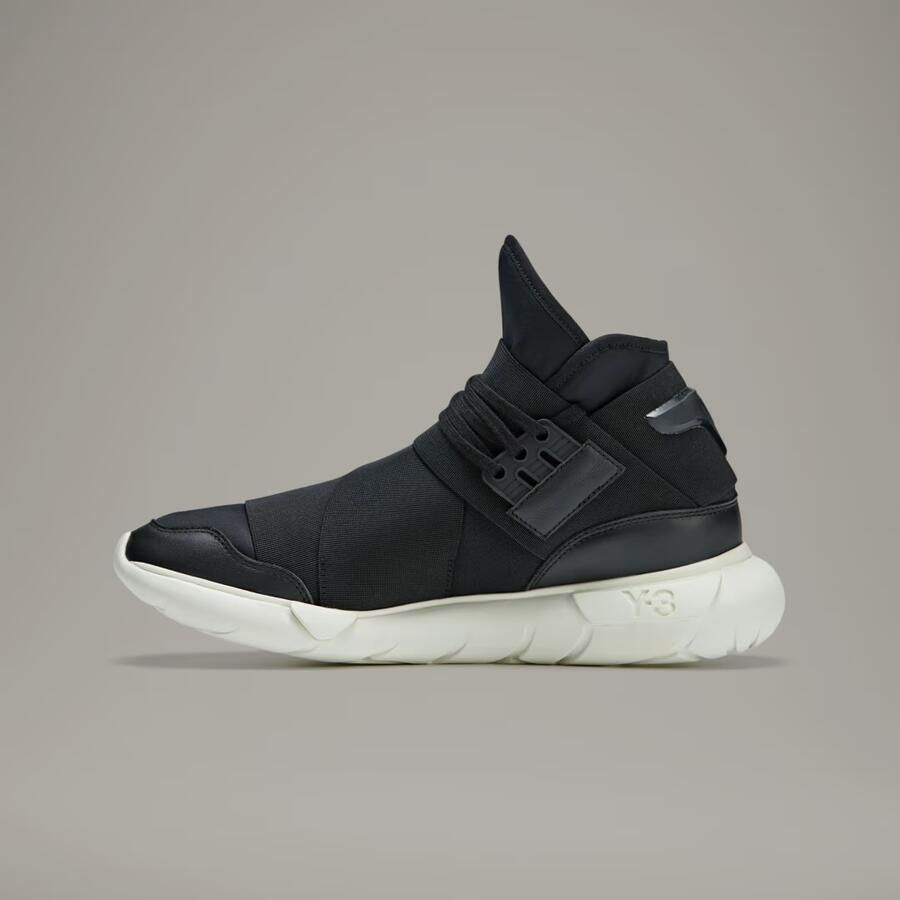 Y-3 Zwarte Leren Qasa Sneakers - Foto 5