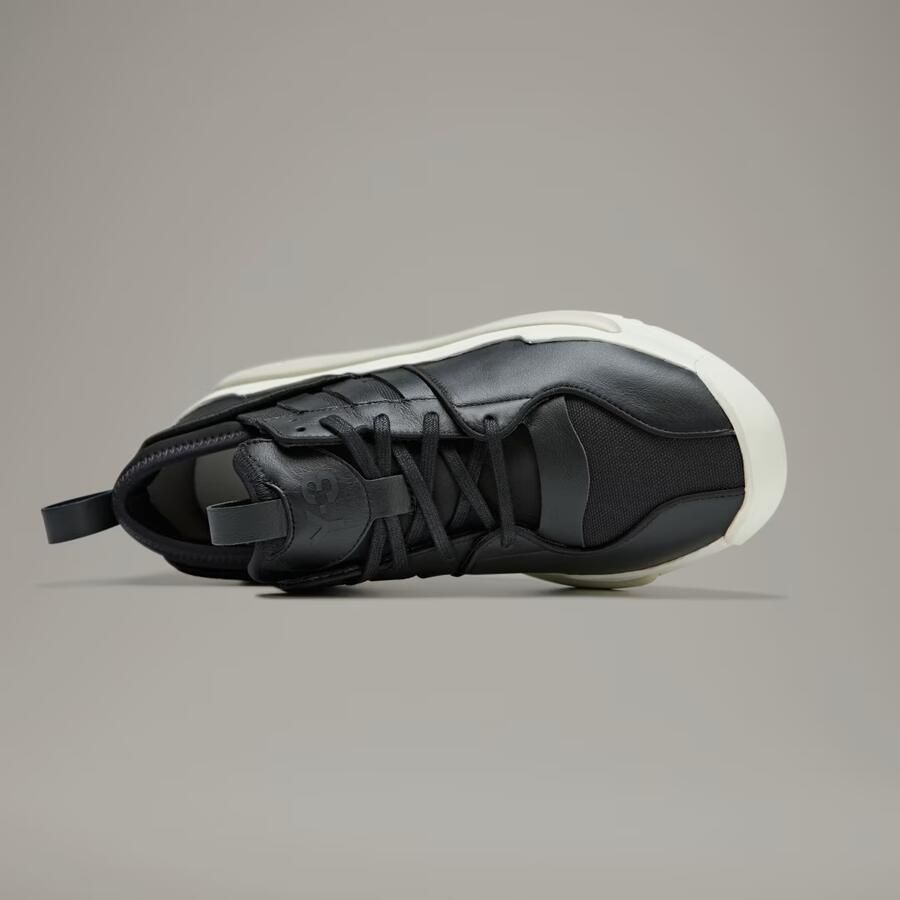 Y-3 Leren Rivarly Sneakers met Platte Veters Black - Foto 4