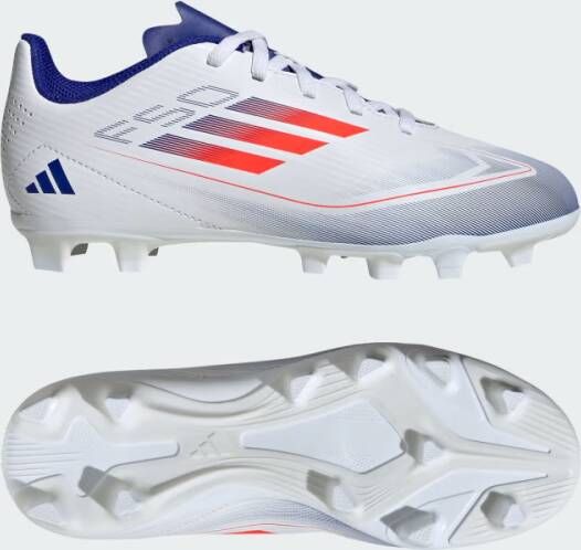 Adidas Perfor ce F50 Club Junior voetbalschoenen wit rood kobaltblauw Imitatieleer 36 2 3 - Foto 7