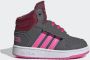 Adidas hoops 2.0 mid winter sneakers grijs roze kinderen - Thumbnail 2