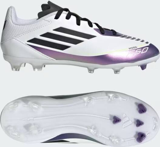 Adidas Performance Messi F50 League Firm Multi-Ground Voetbalschoenen Kids Kinderen Wit - Foto 3