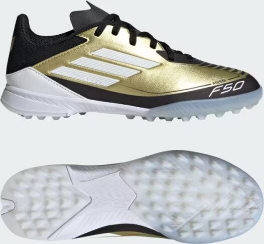 Adidas Performance Messi F50 League Turf Voetbalschoenen Kids Kinderen Goud - Foto 3
