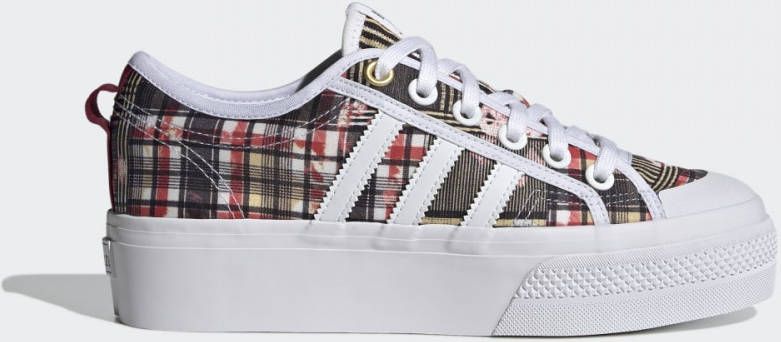 Adidas Originals Nizza Platform sneakers wit donkerrood - Foto 5