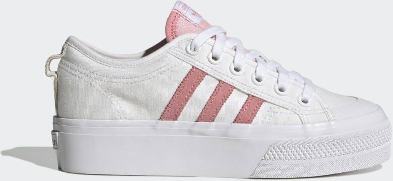 Adidas Originals Nizza Platform sneakers wit roze - Foto 3