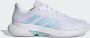 Adidas Court Jam Control Indoor Dames Sportschoenen Tennis White Blue - Thumbnail 4