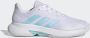 Adidas Court Jam Control Indoor Dames Sportschoenen Tennis White Blue - Thumbnail 3