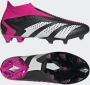 Adidas Predator Accuracy+ Veterloze Gras Voetbalschoenen (FG) Zwart Wit Roze - Thumbnail 2