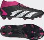 Adidas Predator Accuracy.2 Gras Voetbalschoenen (FG) Zwart Wit Roze - Thumbnail 3