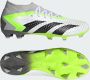 Adidas Predator Accuracy.2 Gras Voetbalschoenen (FG) Wit Grijs Felgeel Zwart - Thumbnail 4