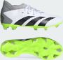 Adidas Predator Accuracy.3 Gras Voetbalschoenen (FG) Kids Wit Grijs Felgeel Zwart - Thumbnail 3