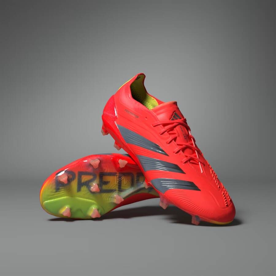 Adidas Predator Elite Gras Voetbalschoenen (FG) Rood Zwart Geel - Foto 3