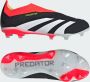 Adidas Predator Elite Veterloze Gras Voetbalschoenen (FG) Kids Zwart Wit Felrood - Thumbnail 3