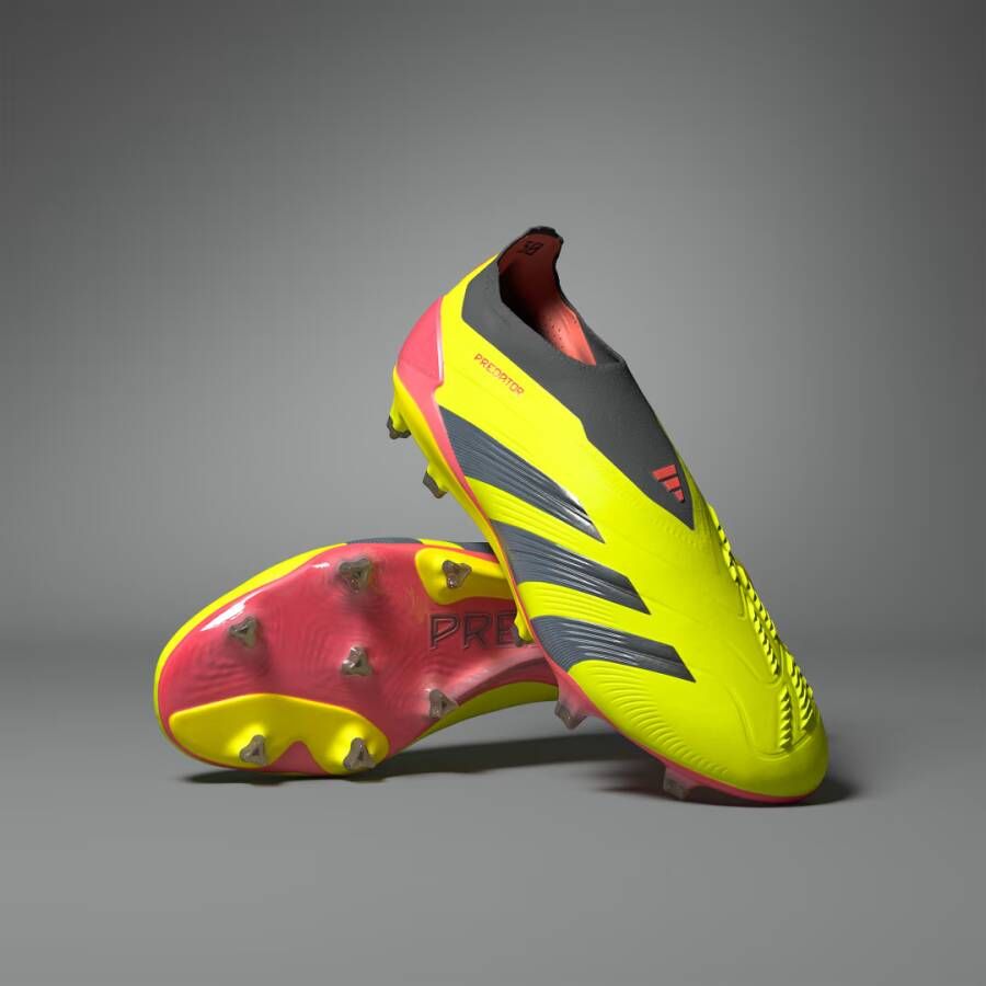 Adidas Predator Elite Laceless FG Team Solar Yellow 2 Core Black Solar Red- Heren Team Solar Yellow 2 Core Black Solar Red - Foto 4
