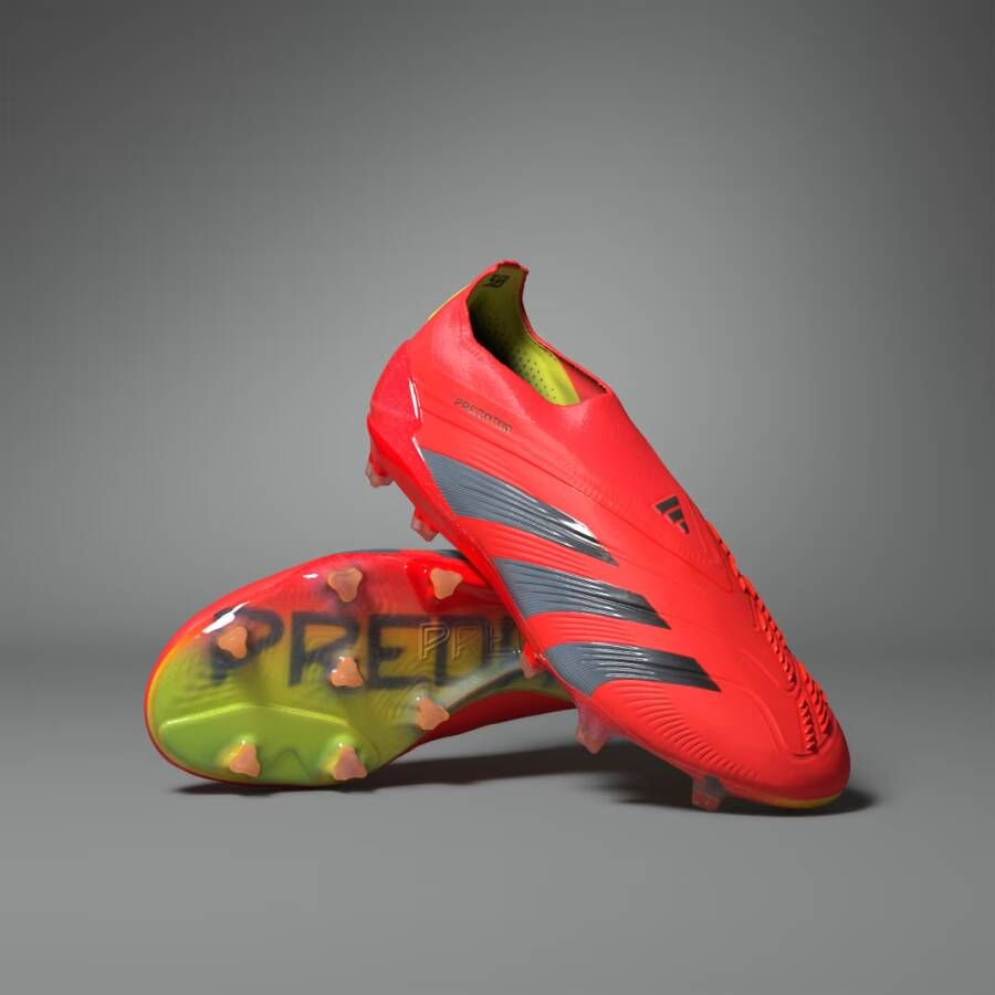 Adidas Predator Elite Veterloze Gras Voetbalschoenen (FG) Rood Zwart Geel - Foto 3