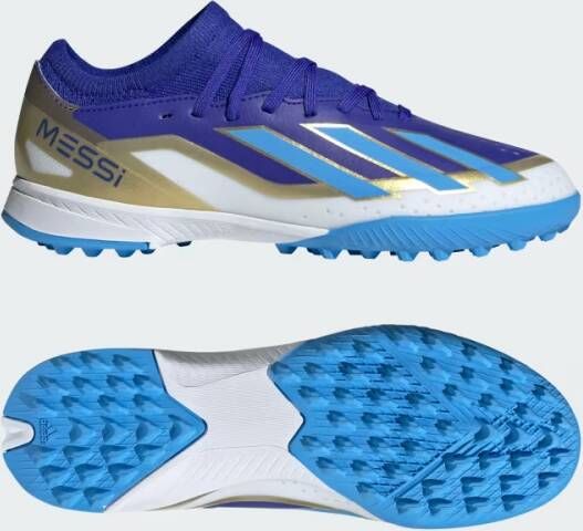 Adidas Performance X Crazyfast Messi League Turf Voetbalschoenen Kinderen Blauw - Foto 3