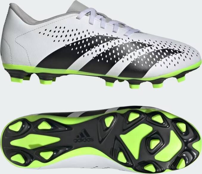 Adidas Predator Accuracy.4 Gras Voetbalschoenen (FxG) Wit Grijs Felgeel Zwart - Foto 7