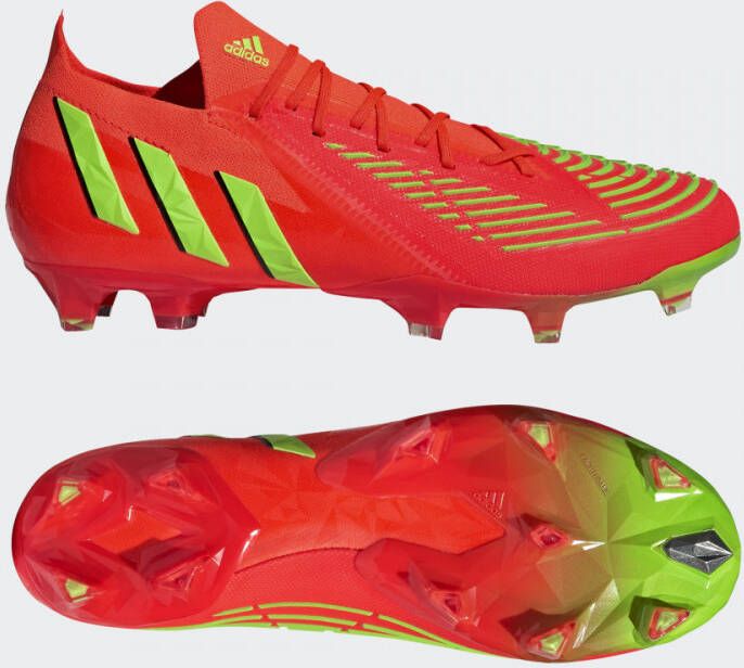 Adidas Predator Edge.1 Low Firm Ground Voetbalschoenen Solar Red Team Solar Green Core Black Dames - Foto 4