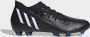 Adidas Predator Edge.3 Firm Ground Voetbalschoenen Core Black Cloud White Vivid Red Dames - Thumbnail 6