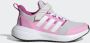 Adidas Originals Fortarun K Elastic Lace Top Strap Sneaker Fashion sneakers Schoenen grey one ftwr white beam pink maat: 28 beschikbare maaten:2 - Thumbnail 2